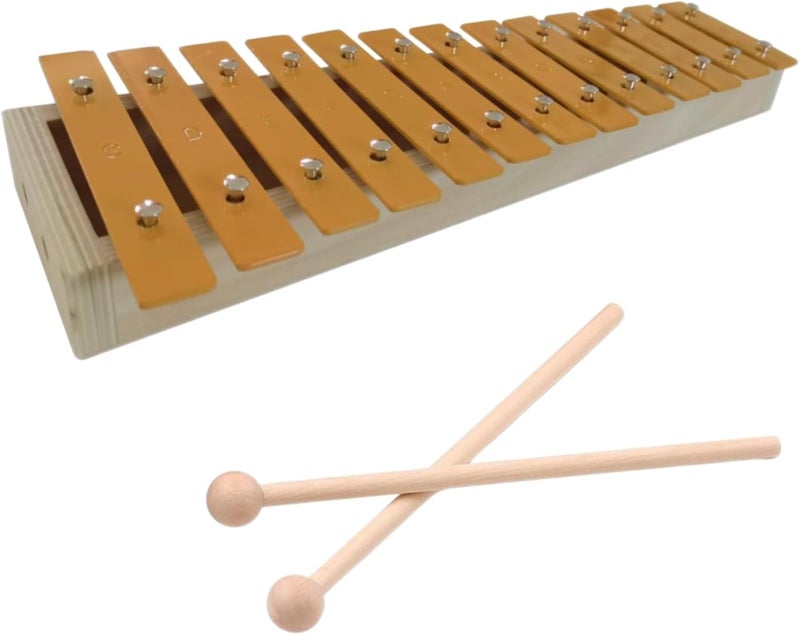 summvox 13 Keys Xylophone Cute Glockenspiel Metal Keys Percussion Rhythm Handheld Musical Instrument with 2 Mallets For Beginners&Music Education - Image 1